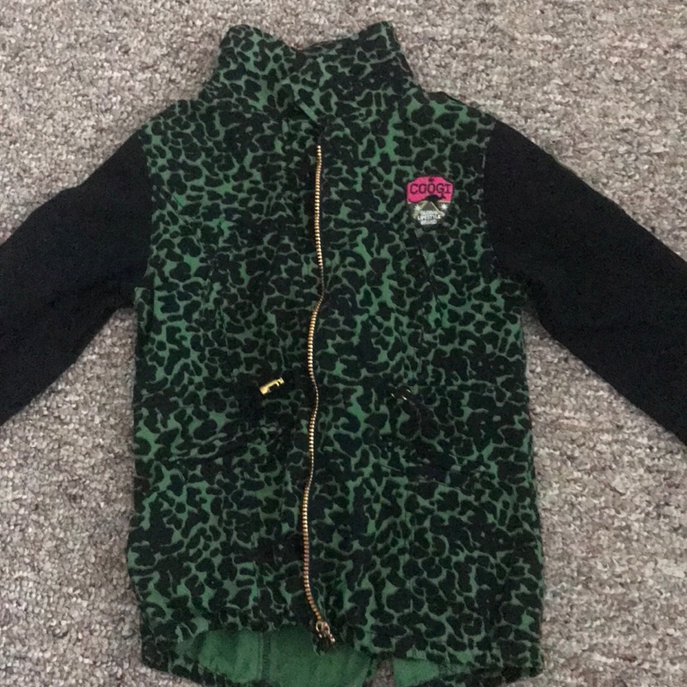 Green and black COOGI jacket
